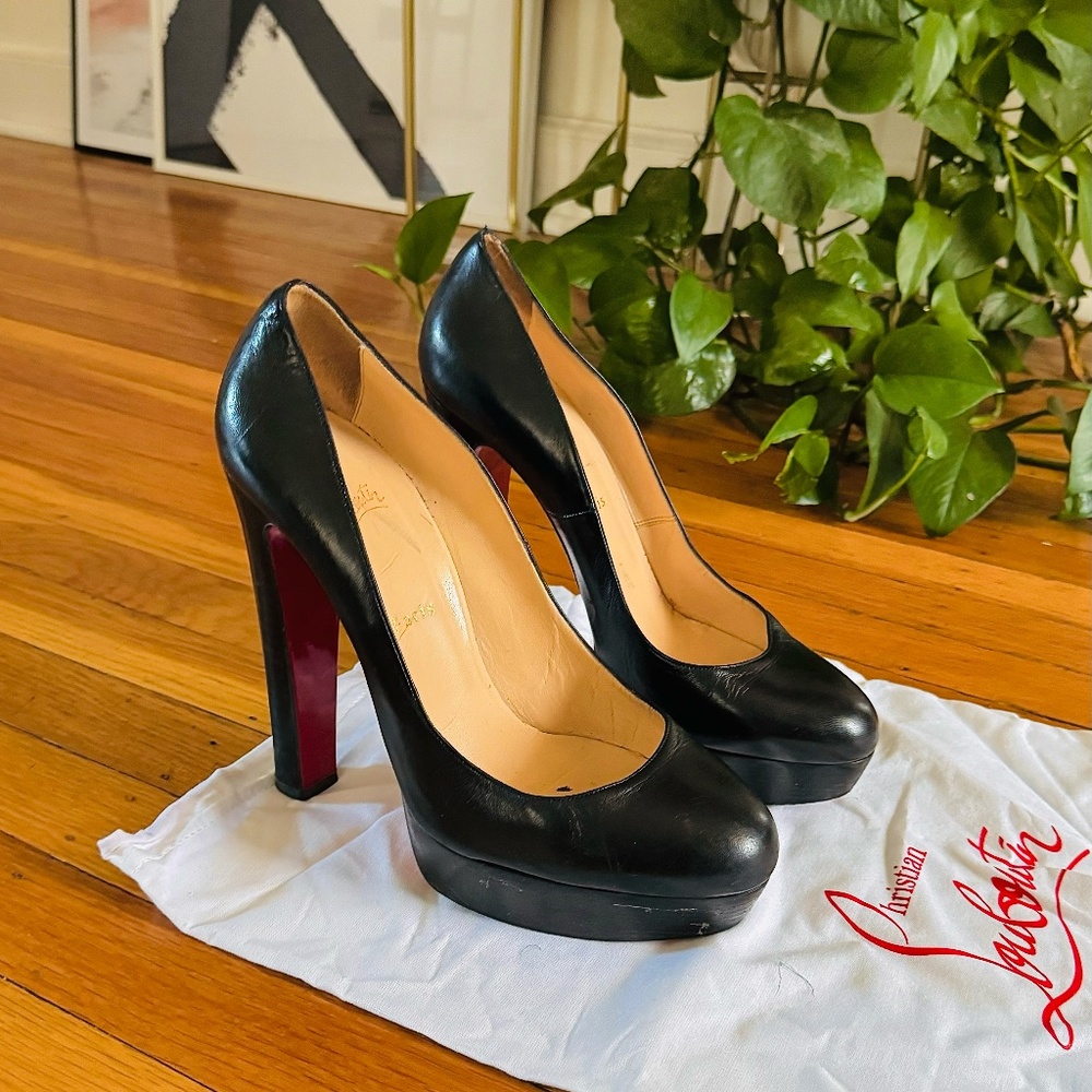 Christian Louboutin Platform Pump with Chunky Heel